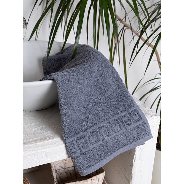 Полотенце махровое серое 50х90 см