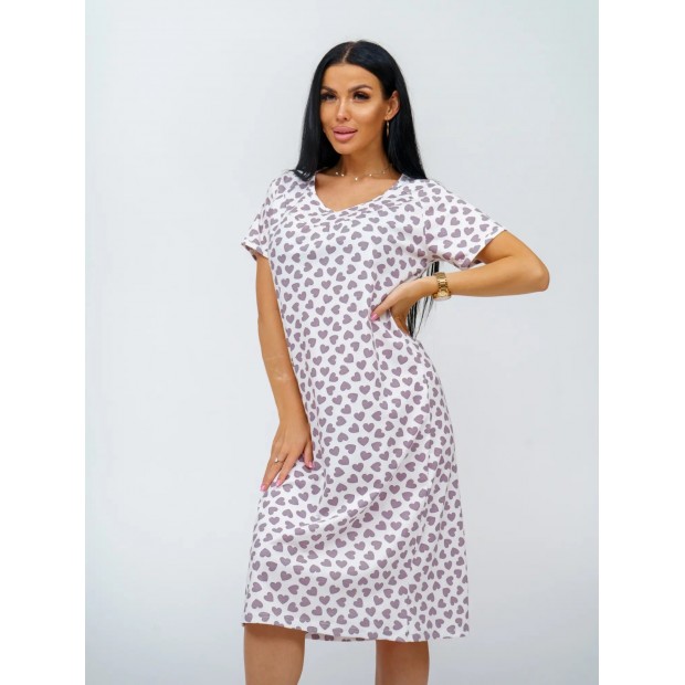 Ульяна(сердечки) сорочка ночная