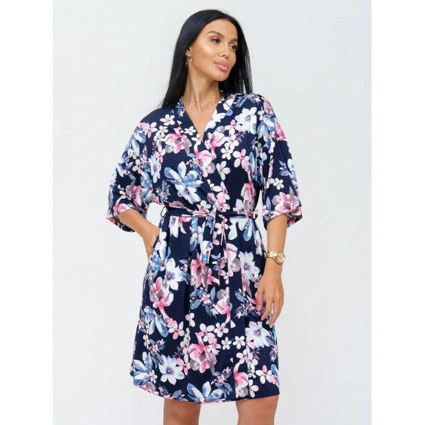 Токио(синий) халат