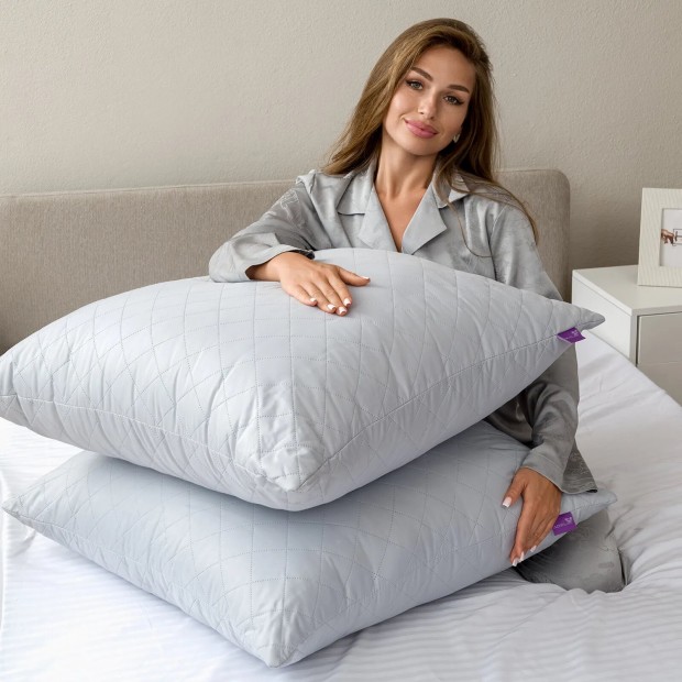 Комплект подушек микрофибра у/степ (сер.) 2шт