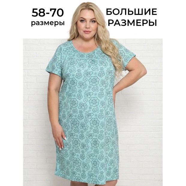 Ульяна(бирюза) сорочка ноч.