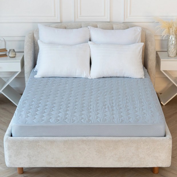 Наматрасник синтепон на рез. борт 20(серый) м/ф