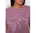 Миледи(лиловый) футболка женская - small3