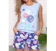 Воображение (голубой) майка+шорты - small