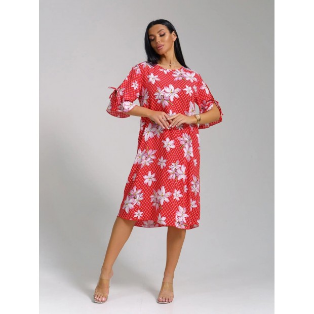 Лилия(красный) платье