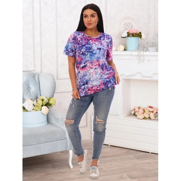 Абстракция (фиолет) футболка женская