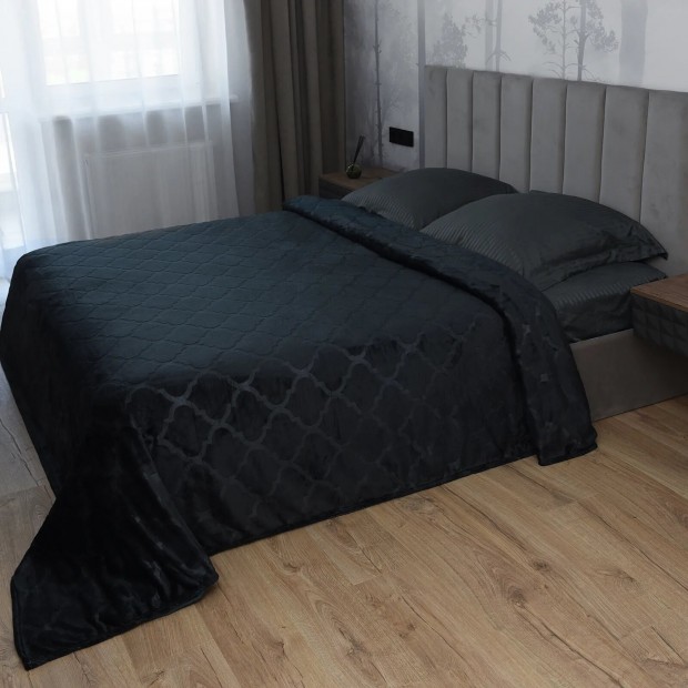 Дубай (серый) плед велсофт