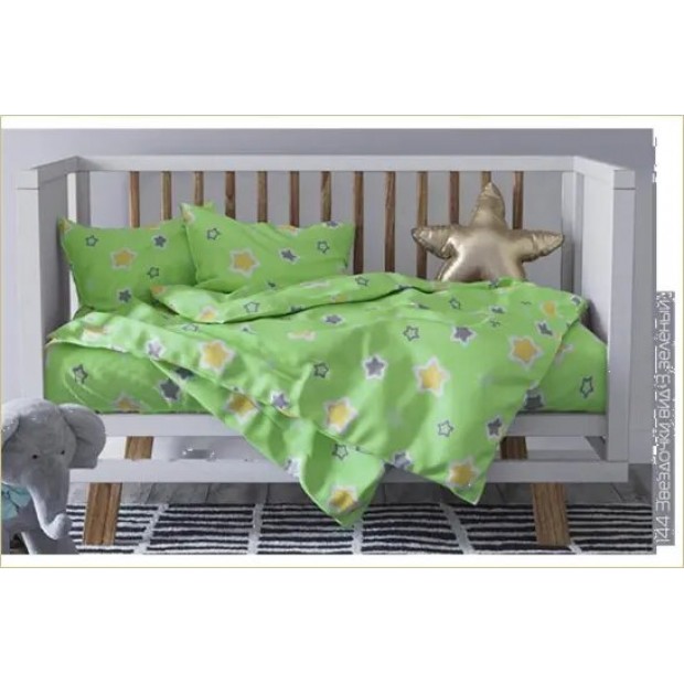 Звездочки(зел) КПБ бязь детский