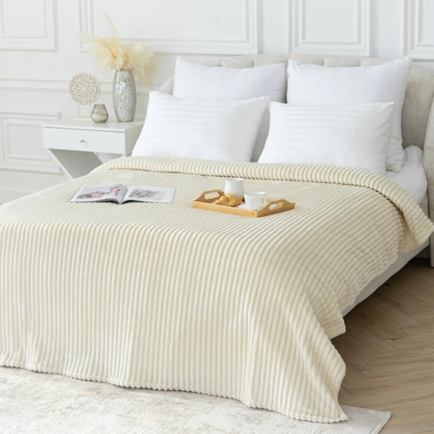 Вертикаль (пломбир) плед велсофт тубус