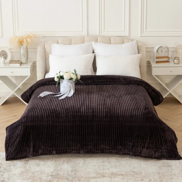 Вертикаль (серый туман) плед велсофт тубус