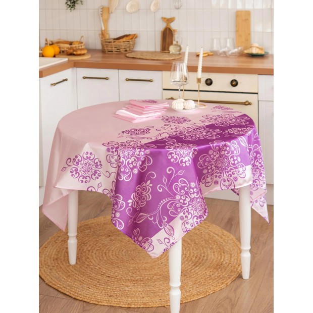 Розовый фламинго Скатерть+салфетка 30*30(6шт) трикот