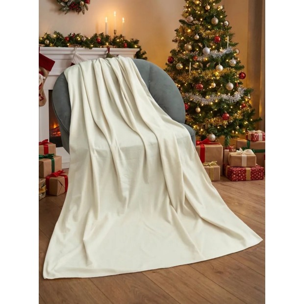 Песочный Плед флис