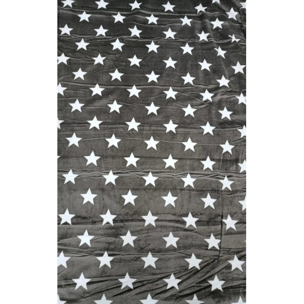 Звездопад(серый) плед велсофт (тубус)