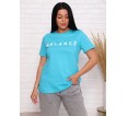 Баланс(бирюза) футболка женская - small