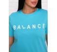 Баланс(бирюза) футболка женская - small3