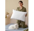 Подушка "Лебяжий пух" 50*70 с аэросеткой, на молнии с бортом 4см, сумка - small