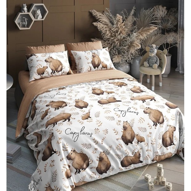 Капибары(светлый) КПБ поплин подростковый