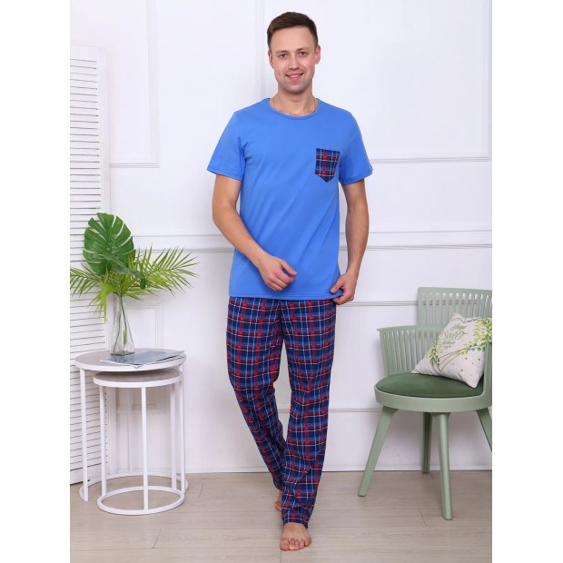 Карл (синий) комплект (футболка+брюки)