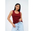 Мия(бордовый) майка женская - small3
