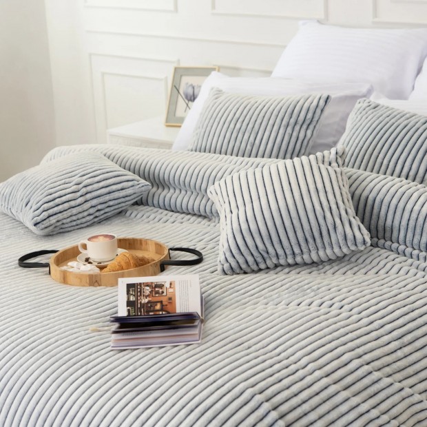 Вертикаль (ультрамарин) плед велсофт