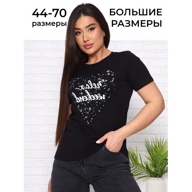 Релакс(чёрный) футболка женская