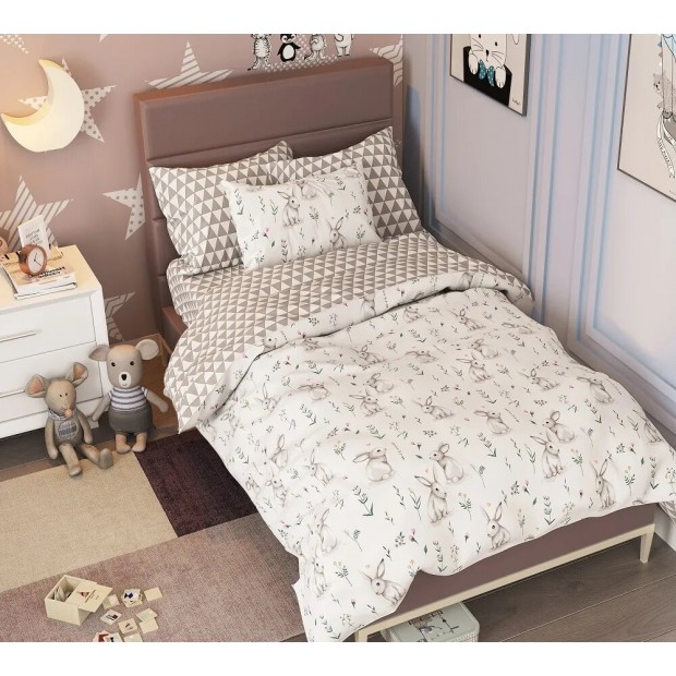 Зайчики КПБ поплин детский