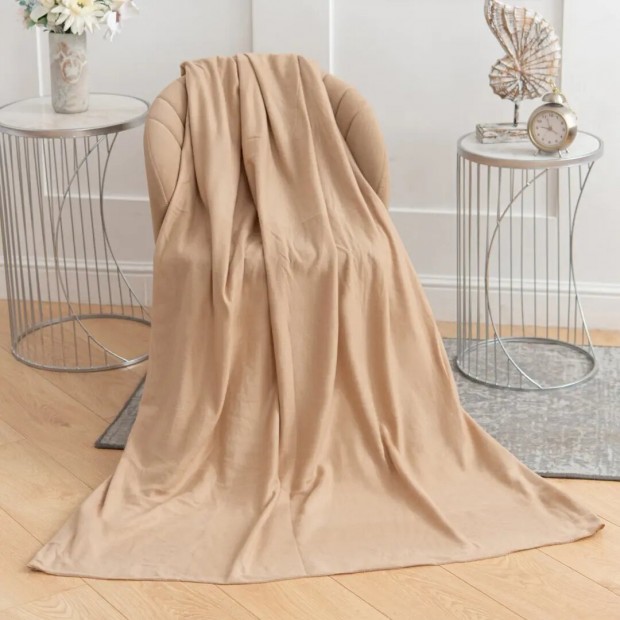 Кофе(однотон) плед флис