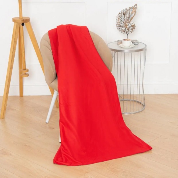 Малина(однотон) плед флис