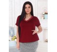 Милена (бордо) футболка - small