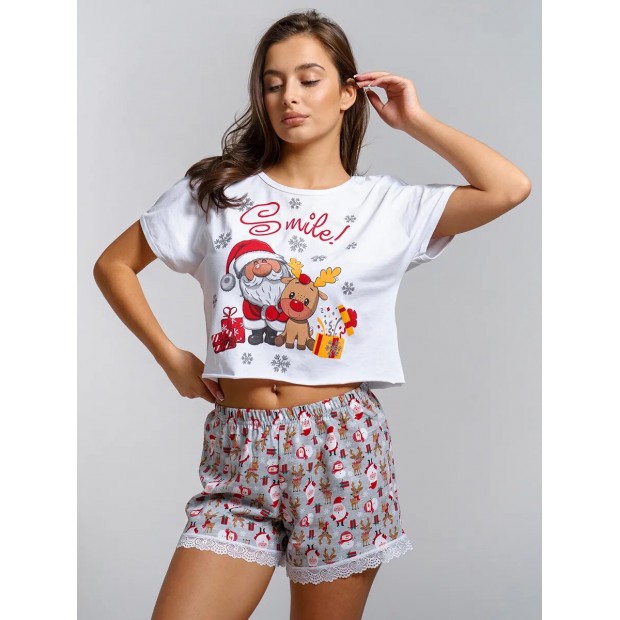 Дед Мороз (серый) футболка+шорты