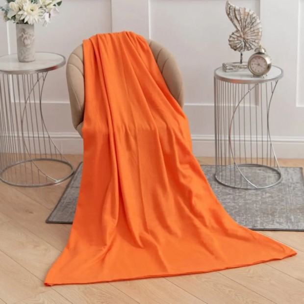 Мандарин(однотон) плед флис