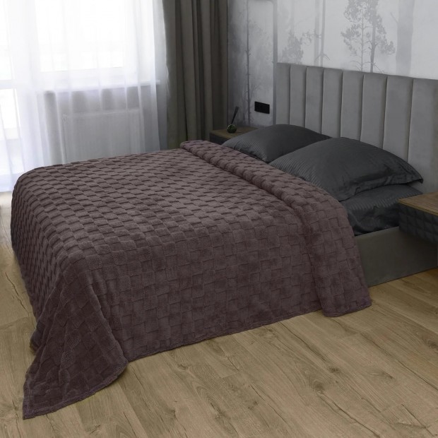 Домино (сухая роза) Плед велсофт