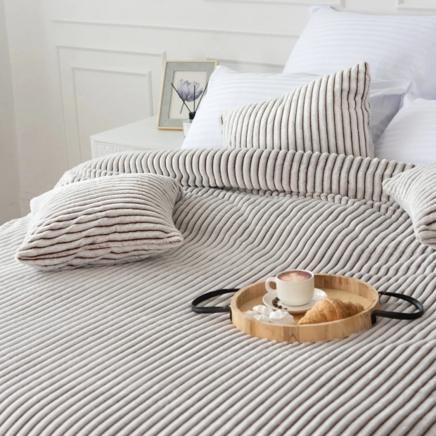 Вертикаль (пастель) плед велсофт