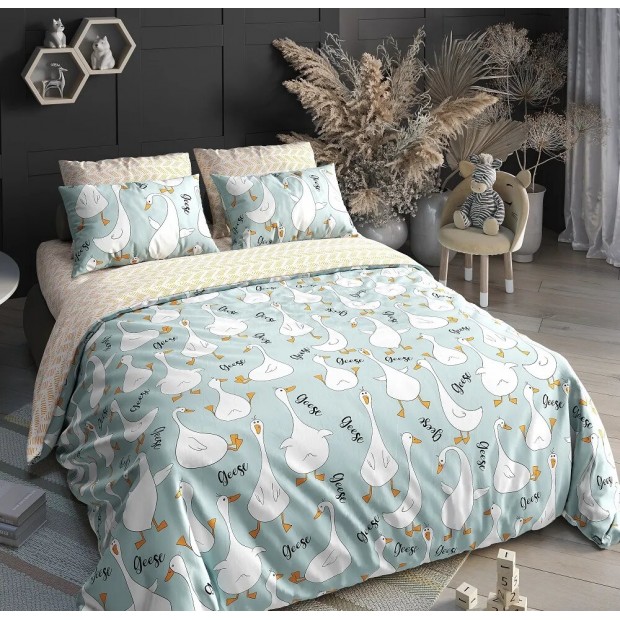 Гуси (мята) КПБ поплин подростковый