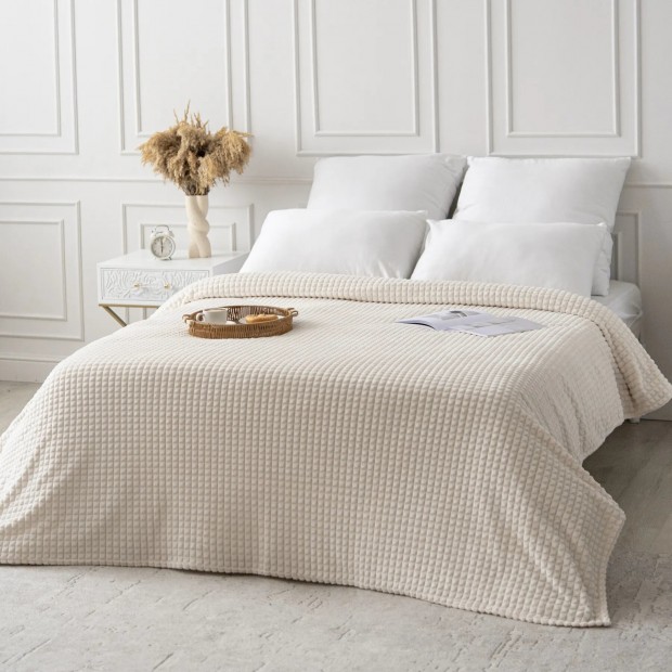 Мозаика(молоко) плед велсофт