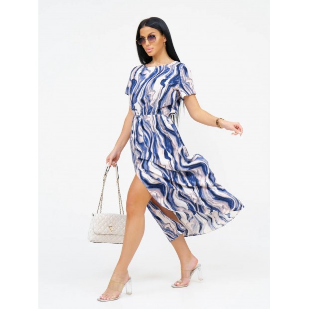 Ассоль(волна синий) платье