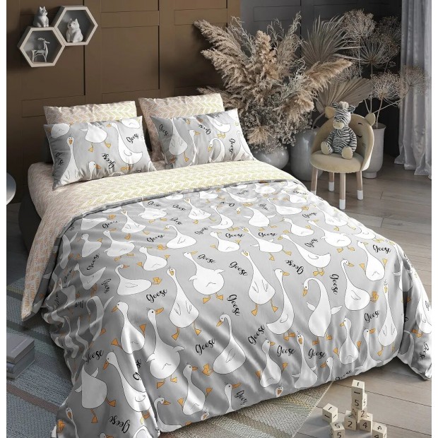 Гуси (серые) КПБ поплин подростковый