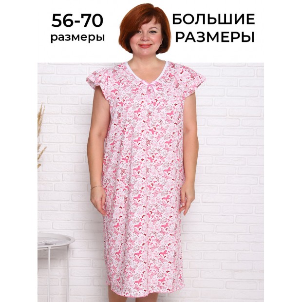Фаина плюс(бабочки) сорочка ночная