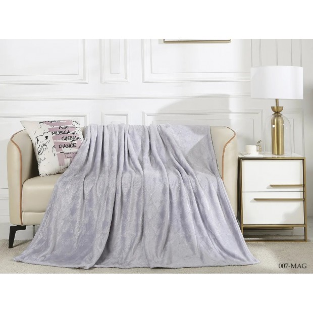 Пламя(светло-сирен) Плед велсофт