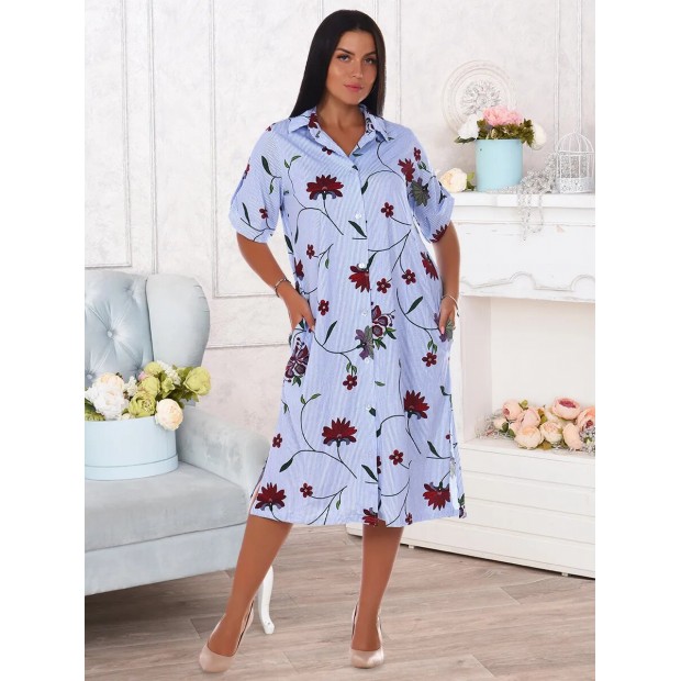 Батист халат-рубашка