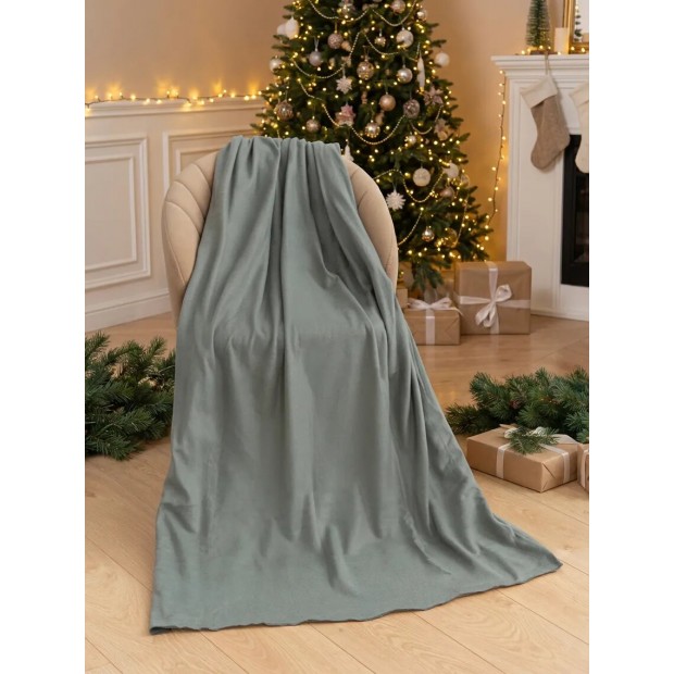 Туман(однотон) плед флис