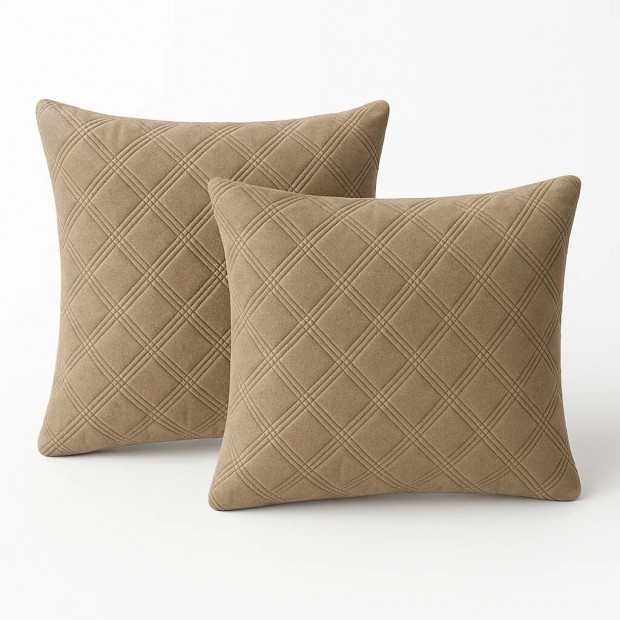 Контур (какао) наволочка декор. велсофт