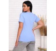 База (голубой) футболка женская - small6