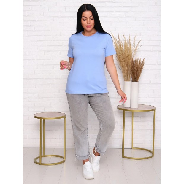 База (голубой) футболка женская