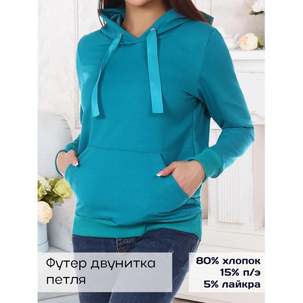 Жанна (изумруд) толстовка (джемпер)