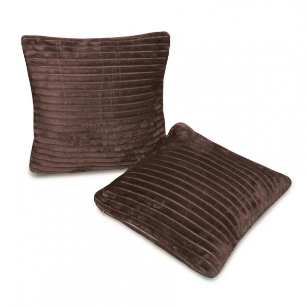 Вертикаль (шоколад) наволочка велсофт