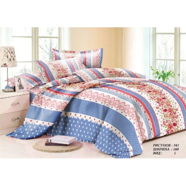 Изобилие (синий) КПБ бязь стандарт