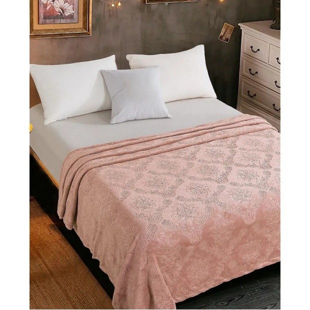 Пыльная роза плед велсофт (тубус)