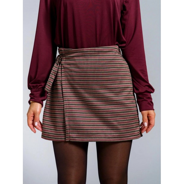 Джульетта (бордо) юбка-шорты