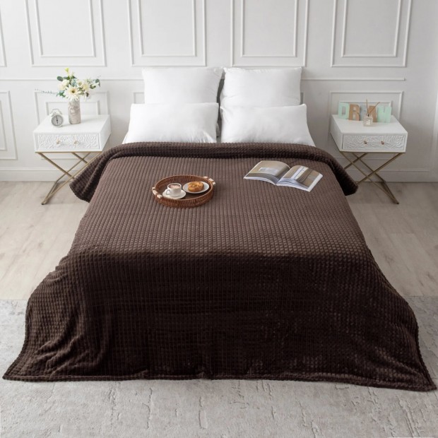 Мозаика(шоколад) плед велсофт